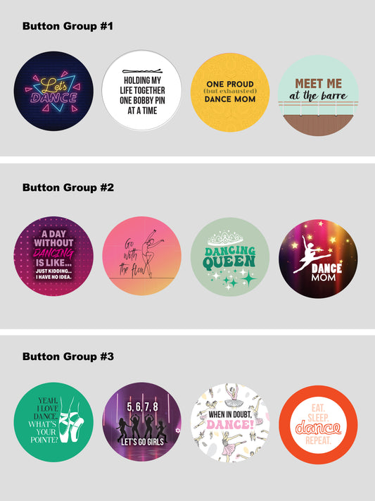 Dance Buttons (pack of 4)