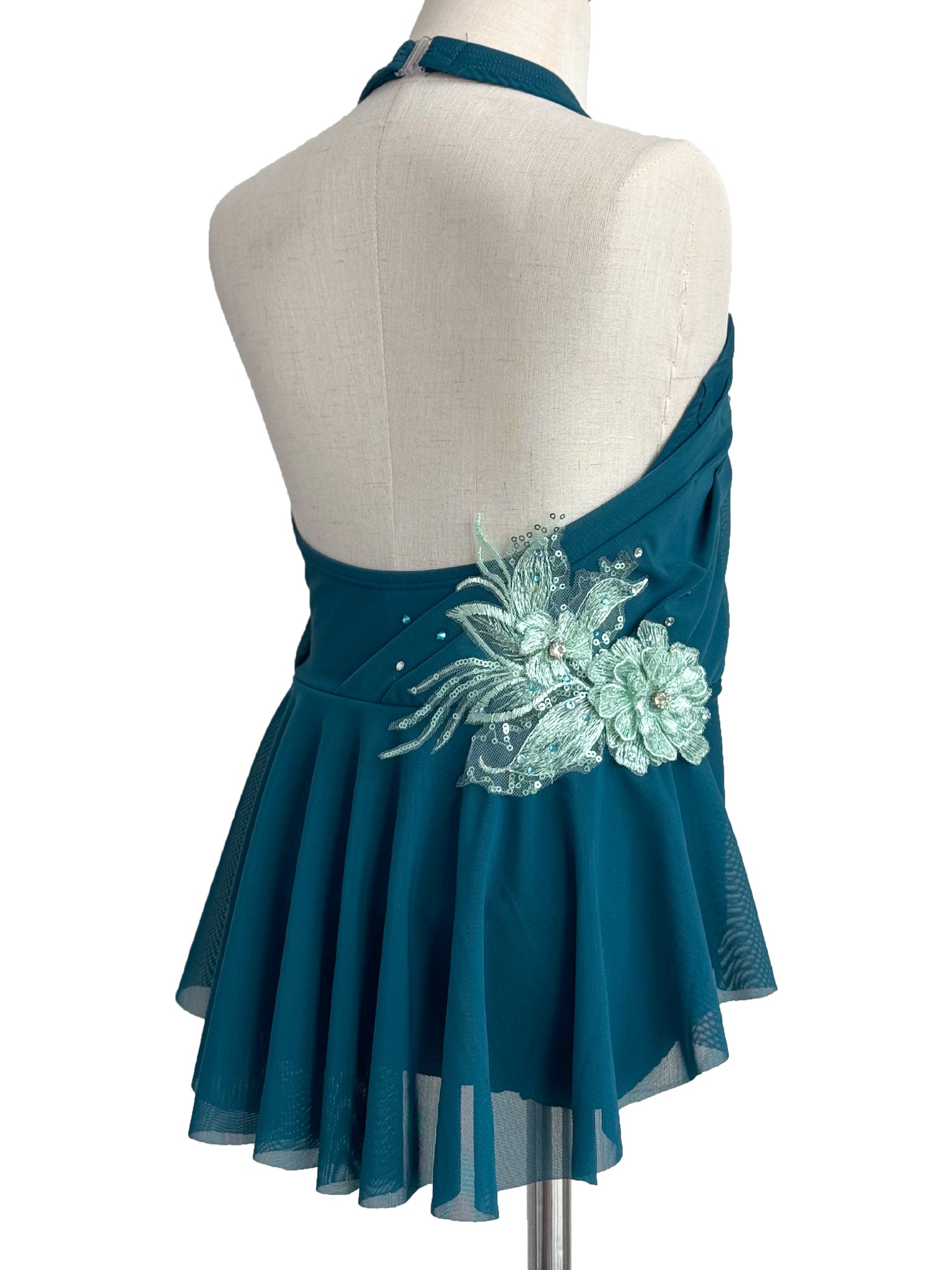 Aqua/Blue Lyrical Costume (Size 9/10) - Whitney Deal