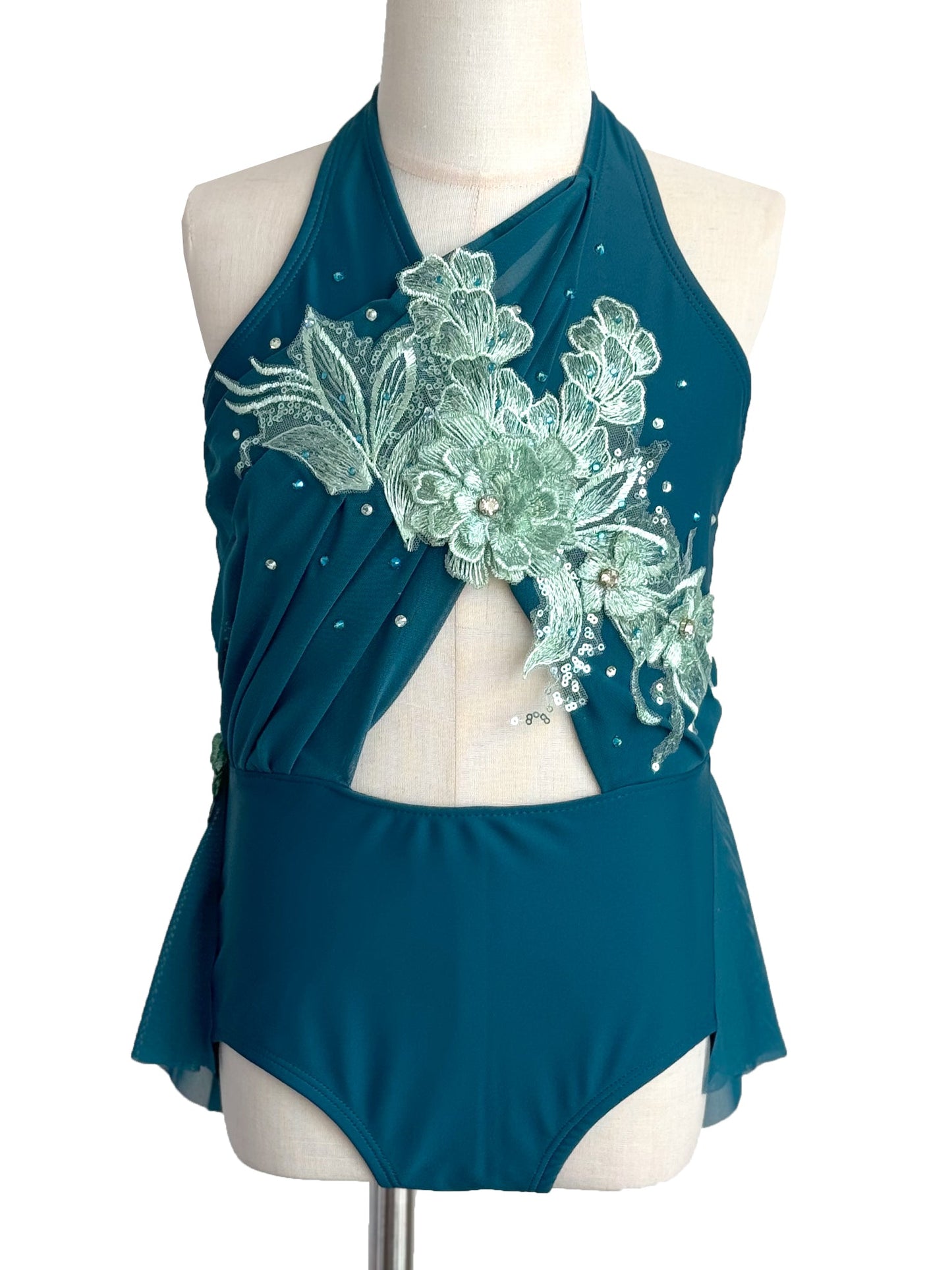 Aqua/Blue Lyrical Costume (Size 9/10) - Whitney Deal