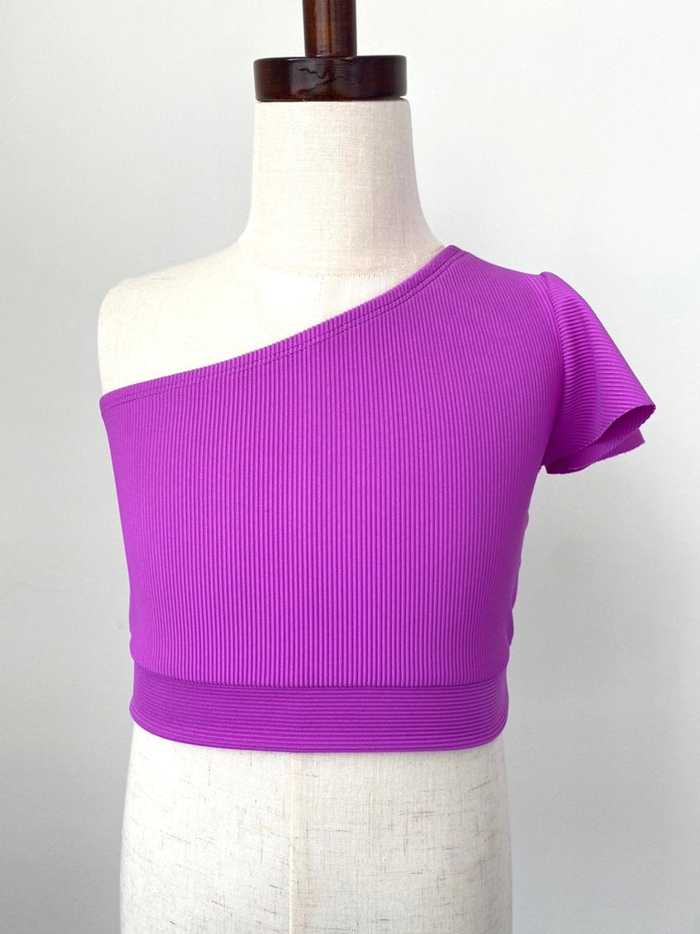 Copy of One-Shoulder Crop - Purple - Whitney Deal