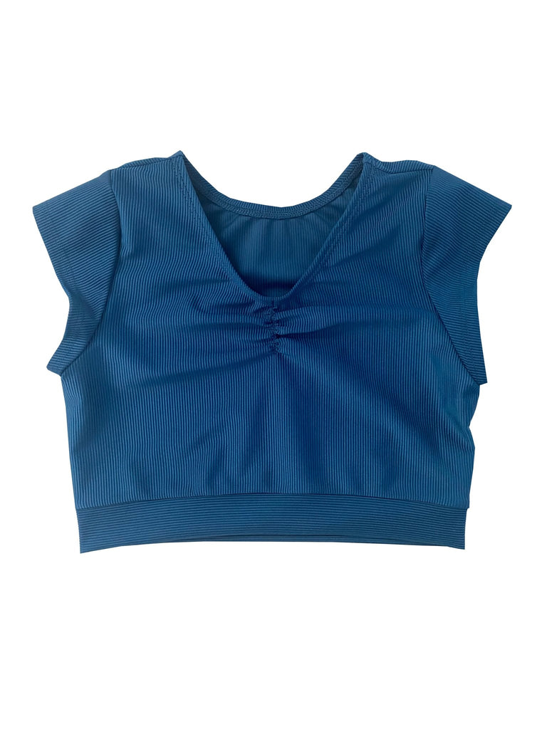 Midnight Ribbed Crop Top - Whitney Deal