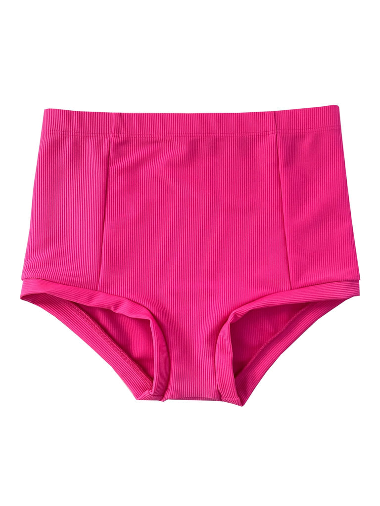 Pink Ribbed Briefs - Whitney Deal